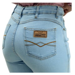 Calça Feminina Laço Forte Jeans Delavê Bootcut Hiper Clear REF: 7027