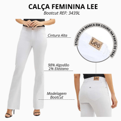 Calça Feminina Lee Branca Hoxie Premium Stretch Bootcut New REF: 3439L