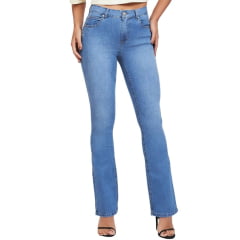 Calça Feminina Lee Jeans Azul Médio Strech Premier Hoxie Bootcut Mabel Cintura Alta Ref: 3452L