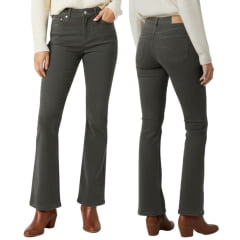 Calça Feminina Lee Jeans Verde Escuro Premium Hoxie Stretch Bootcut Ref:3405L