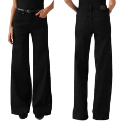 Calça Feminina Levi's 318 Shaping Wide Leg Preta Ref:001PZ0005