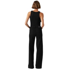 Calça Feminina Levi's 318 Shaping Wide Leg Preta Ref:001PZ0005
