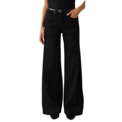 Calça Feminina Levi's 318 Shaping Wide Leg Preta Ref:001PZ0005