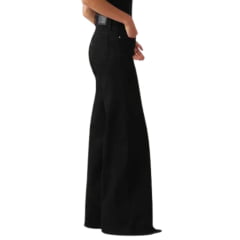 Calça Feminina Levi's 318 Shaping Wide Leg Preta Ref:001PZ0005