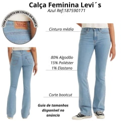 Calça Feminina Levi's 725 High Rise Bootcut Jeans Claro Ref:197590171