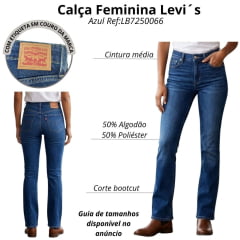 Calça Feminina Levi's 725 High Rise Bootcut Slim Ref:LB7250066
