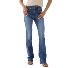 Calça Feminina Levi's Azul Médio 725 High Rise Bootcut Com Lycra Ref:LB7250065