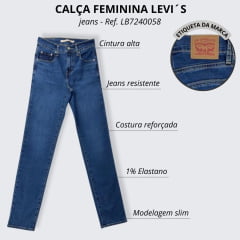 Calça Feminina Levi's Jeans Azul 724 Slim - Ref. LB 7240058