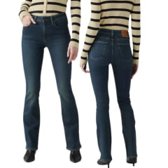 Calça Feminina Levi's Jeans Azul 725 High Rise Bootcut Com Strech Ref:187590190