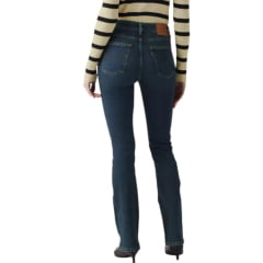 Calça Feminina Levi's Jeans Azul 725 High Rise Bootcut Com Strech Ref:187590190