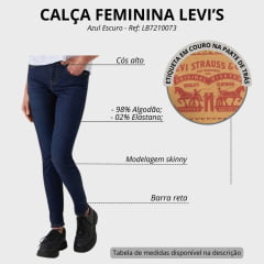 Calça Feminina Levi's Jeans Azul Escuro 721 High Rise Skinny REF: LB7210073