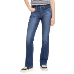 Calça Feminina Levi's Jeans Azul Escuro 725 High Rise Bootcut Flare Ref:187590196