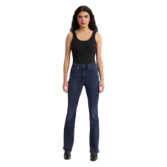 Calça Feminina Levi's Jeans Azul Manchado 725 High Rise Bootcut Ref:187590146