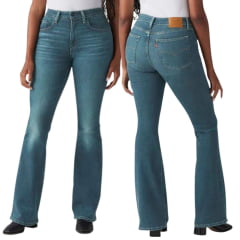 Calça Feminina Levi's Jeans Azul Manchado 726 Flare Ref:A34100077