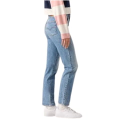 Calça Feminina Levi's Jeans Azul Médio 724 High Rise Slim Straight Reta Ref: 188830386