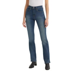 Calça Feminina Levi's Jeans Azul Médio 725 High-Rise Bootcut Com Strech Ref:187590121