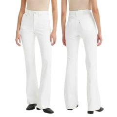 Calça Feminina Levi's Jeans Branco Neve Flare 726 Ref: A 34100069
