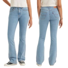 Calça Feminina Levi's Jeans Claro 725 High Rise Bootcut Com Strech Ref:197590171