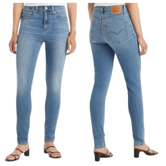 Calça Feminina Levi's Jeans Delavê 721 High Rise Skinny Cool Eco Performance REF: 188820697