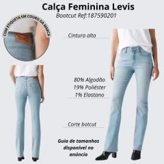 Calça Feminina Levi's Jeans Delavê 725 High Rise Bootcut Stellar Strech Ref:187590201