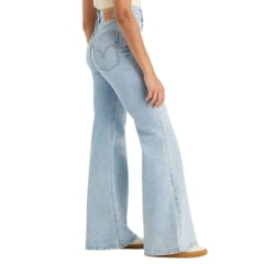 Calça Feminina Levi's Jeans Delavê Ribcage Bell A Super High Rise Slim Though Com Barra Extra Flare Ref: A7503004