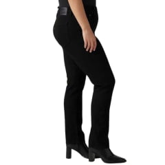 Calça Feminina Levi's Jeans Preto 724 High Rise Slim Straight Reta Ref: 188830321