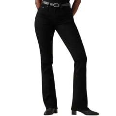 Calça Feminina Levi's Preta 725 High Rise Bootcut Flare Ref:187590184