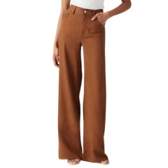 Calça Feminina Levi's Strauss XL Straight Tecido Terra Cota Light Weight Linen Ref: A 870100166