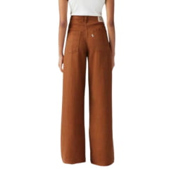 Calça Feminina Levi's Strauss XL Straight Tecido Terra Cota Light Weight Linen Ref: A 870100166