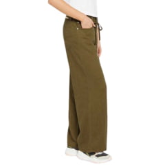 Calça Feminina Levi's Strauss XL Straight Tecido Verde Musgo Light Weight Linen Ref: A 87010017