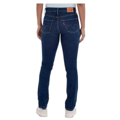 Calça Feminina Levi's Jeans Azul Escuro 724 High Rise Reta Com Stretch REF: LB7240059