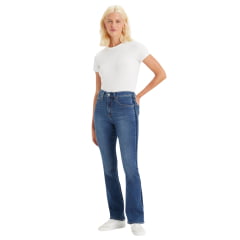 Calça Feminina Levis Jeans Azul Médio 725 High Rise Bootcut Stellar Stretch C/ Friso Azul Escuro REF: 187590158