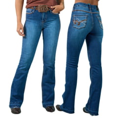 Calça Feminina Miss Country Jeans Soul Com Bordado No Bolso REF: 001087