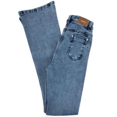Calça Feminina Ox Horns Jeans Azul Médio Bootcut Básica Ref:2534