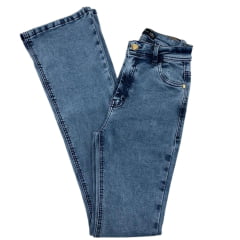 Calça Feminina Ox Horns Jeans Azul Médio Bootcut Básica Ref:2534