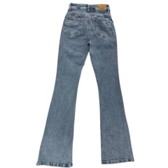 Calça Feminina Ox Horns Jeans Azul Médio Claro Bootcut Básica Ref:2532