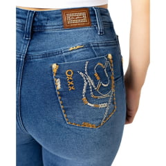 Calça Feminina Ox Horns Jeans Flare Com Bordado - Ref. 2513