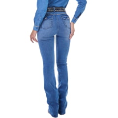Calça Feminina Radade Lycra Trinket Azul Com Pingentes