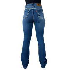 Calça Feminina Red Horse Jeans Stone Flare Com Pesponto Azul Claro REF: 3083