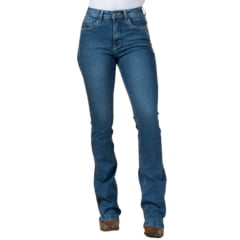 Calça Feminina Stabulos Bootcut Jeans Médio Bolso Bordado Ref:STB 577