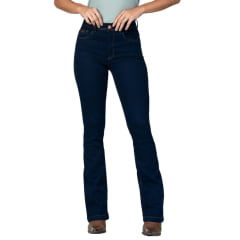 Calça Feminina Stabulos Jeans Azul Escuro Bootcut Básica Ref:STB512