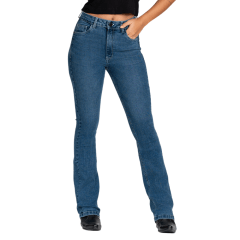 Calça Feminina Stabulos Jeans Azul Stonado Bootcut Básica REF: STB499