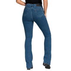 Calça Feminina Stabulos Jeans Azul Stonado Bootcut Básica REF: STB499