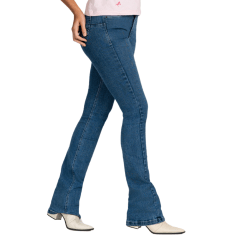 Calça Feminina Stabulos Jeans Azul Stonado Bootcut Básica REF: STB499