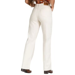 Calça Feminina Stabulos Jeans Wide Leg Reta Creme Ref:STB491