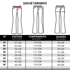 Calça Feminina Stabulos Jeans Wide Leg Reta Creme Ref:STB491