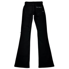 Calça Feminina Texas Farm Jeans Black Diamond Flare Com Brilhos Ref: PDF045