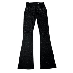 Calça Feminina Texas Farm Jeans Black Diamond Flare Com Brilhos Ref: PDF045