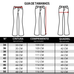 Calça Feminina Texas Farm String Jeans Azul Escuro Com Bordados Em Bege Ref:PDF053