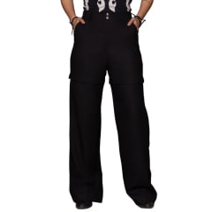 Calça Feminina Turkese 2/1 Iconic Black Tecido Preto Serve Como Calça Ou Shorts Ref:CA11501